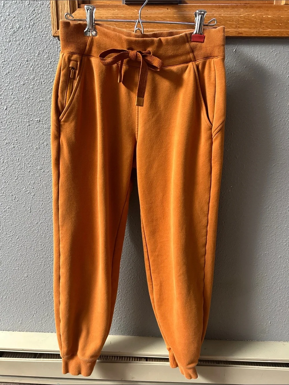Athleta Cozy Drawstring Joggers in Burnt Orange